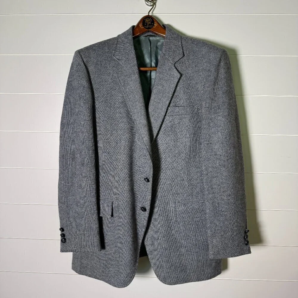 Kuppenheimer Blazer Sports Jacket Herringbone Gray